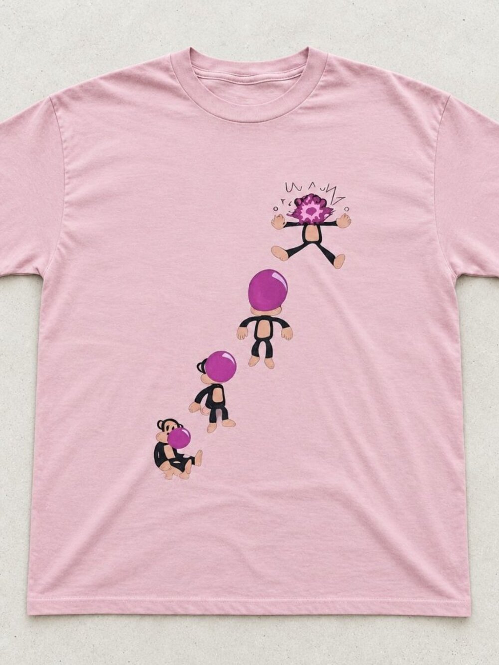 Pink Bubblegum Monkey Graphic T-Shirt | Gildan